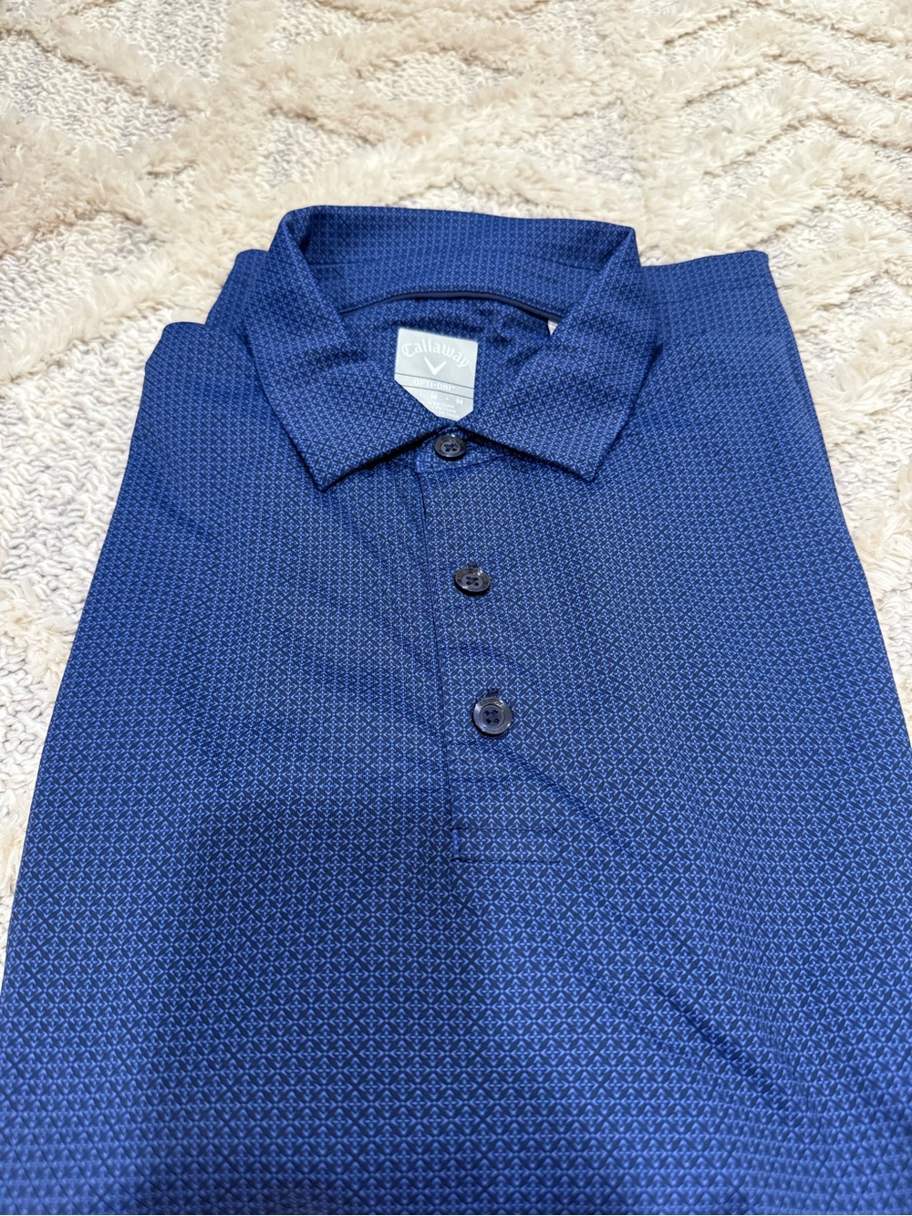 Callaway Men's Blue Textured Performance Polo
